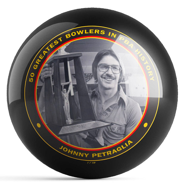 Johnny Petraglia PBA 50th Anniversary Plastic Bowling Ball